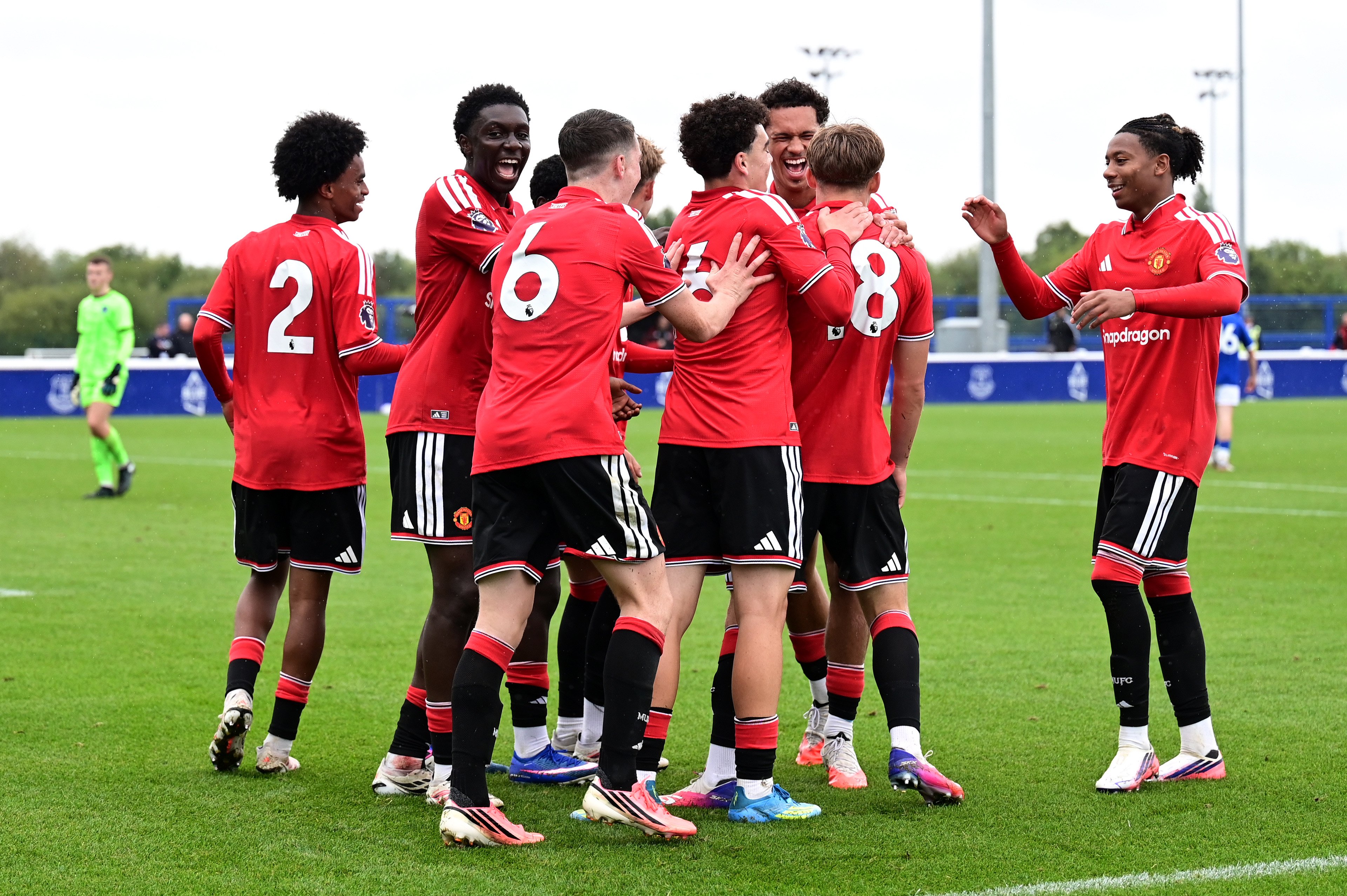 Man Utd Under 18s celebrate third goal in win over Everton | 29 August 2026
