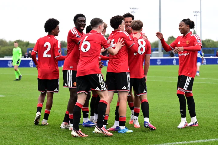 Man Utd Under 18s celebrate third goal in win over Everton | 29 August 2026
