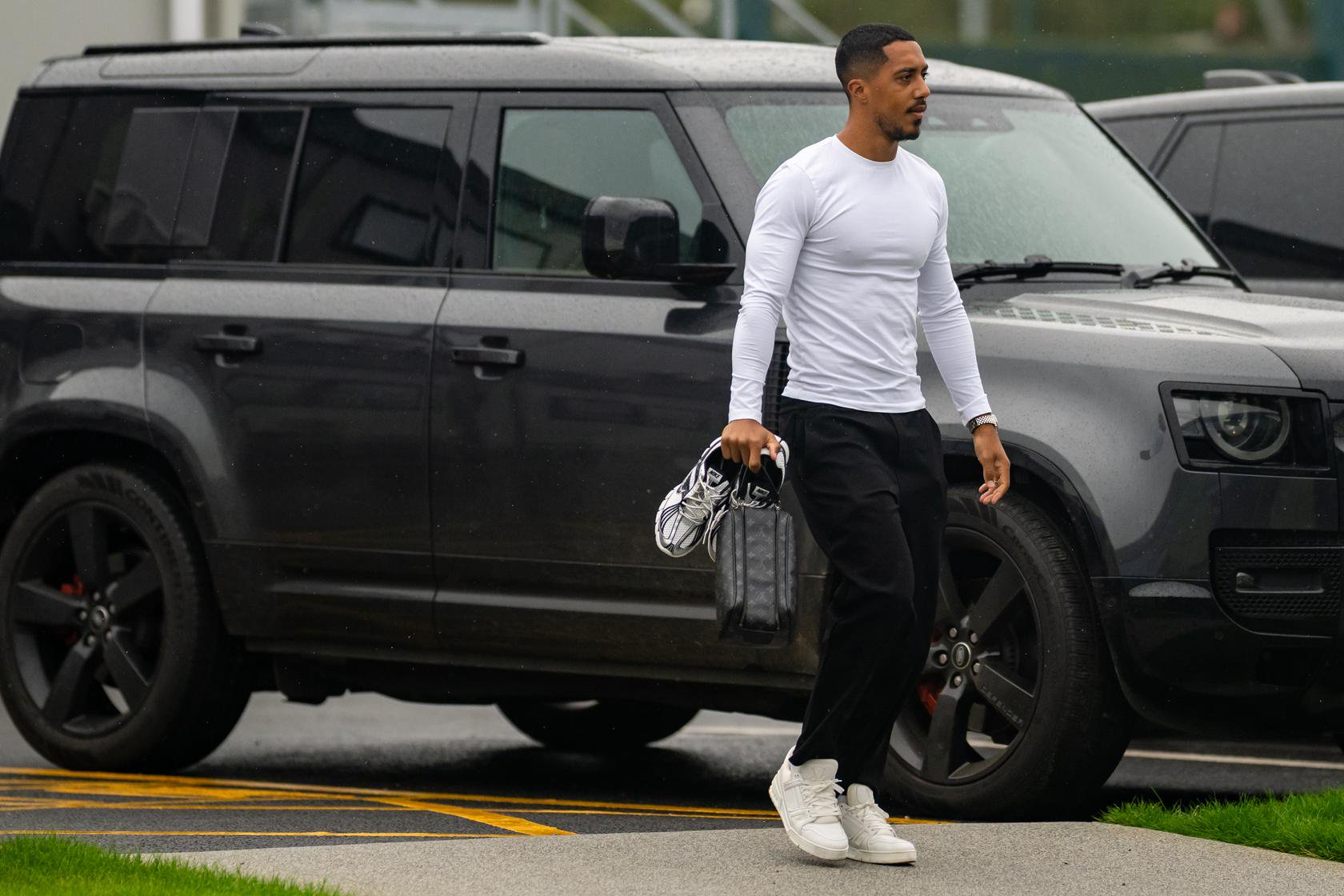 Youri Tielemans arrives at Carrington 2 September 2026