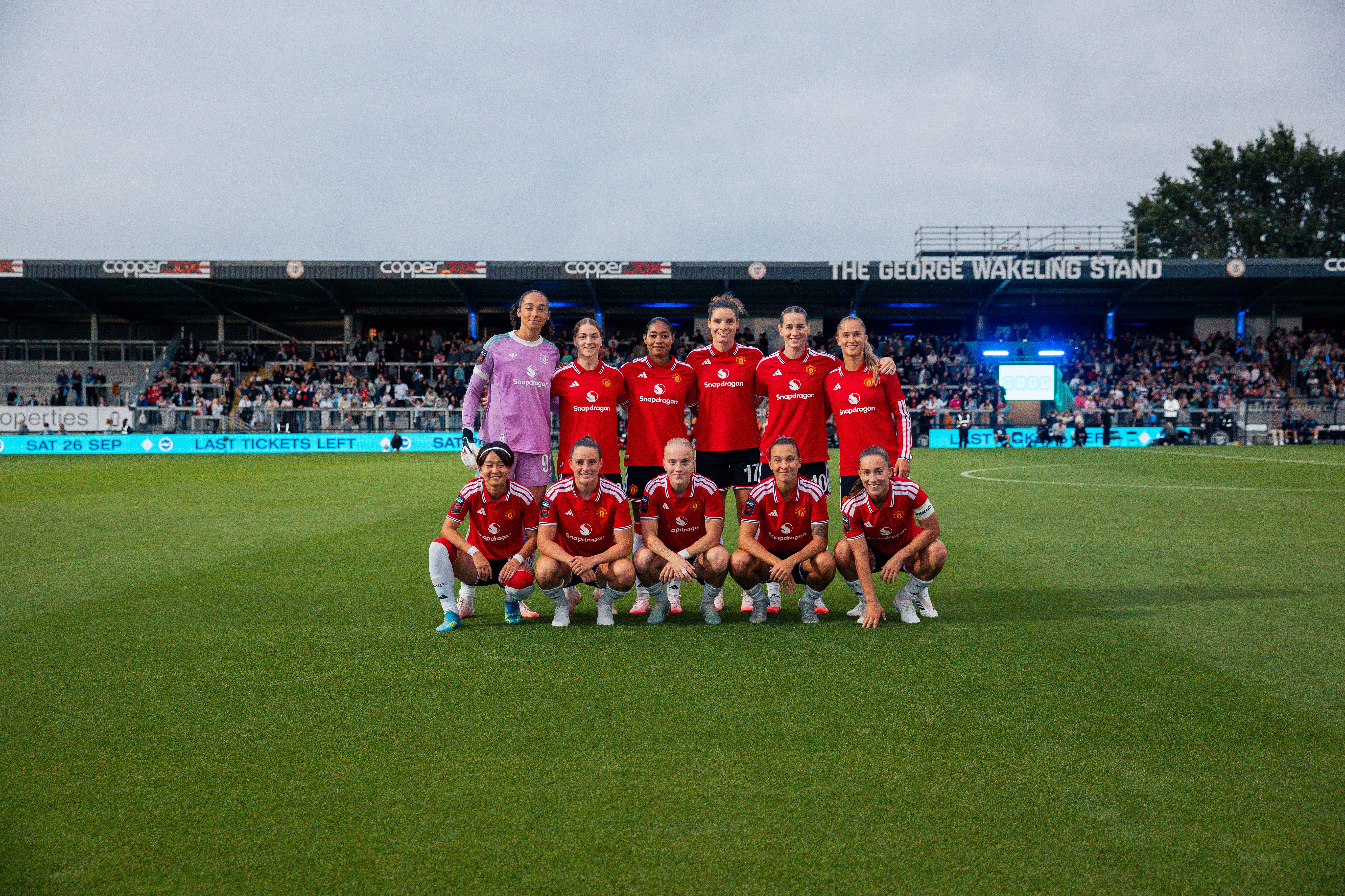 United team photo before London City match