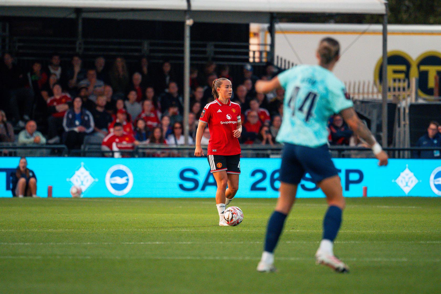 Maya Le Tissier on the ball against London City Lionesses