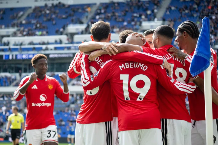 Players celebrate Bryan Mbeumo's goal 6 September 2026
