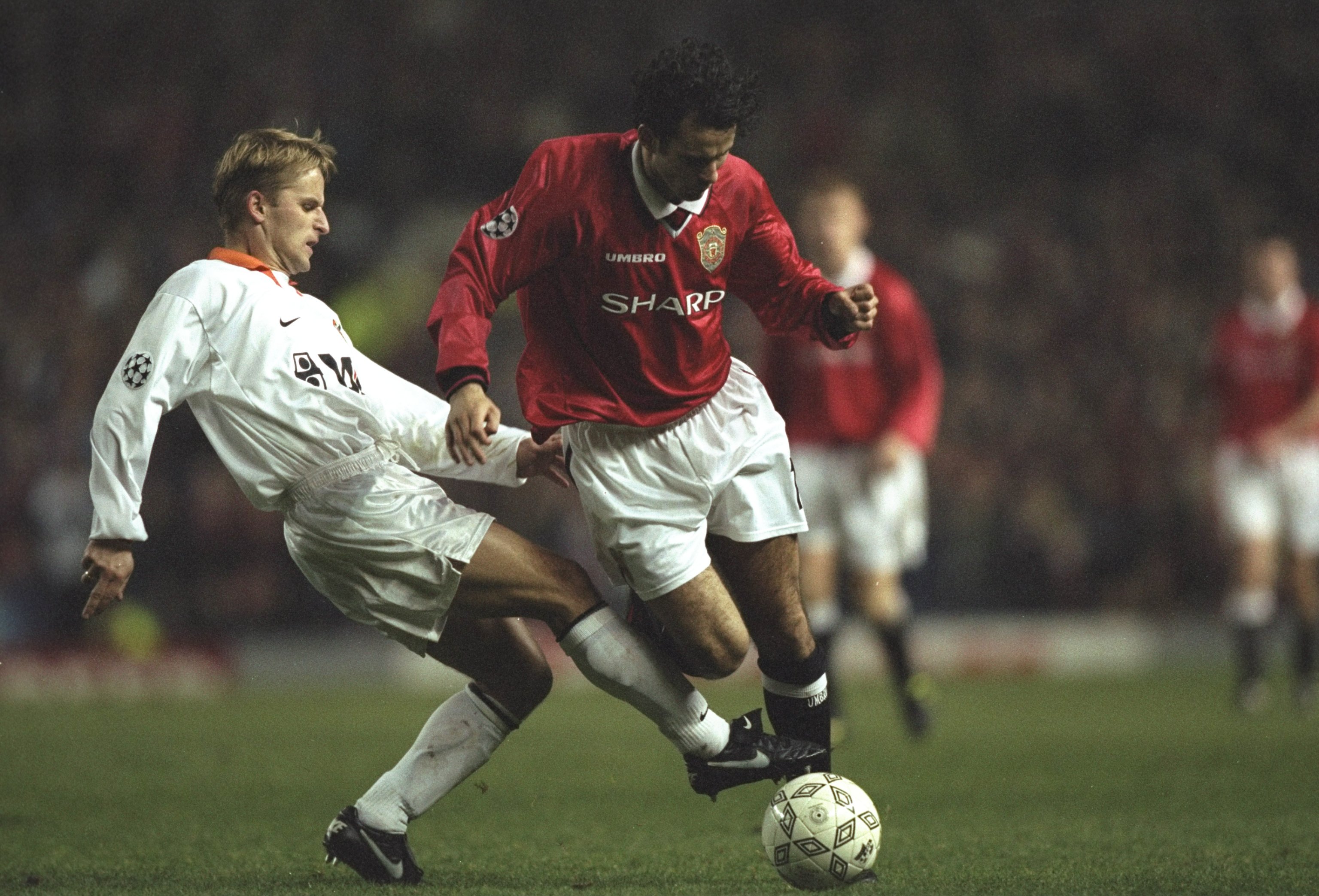 Ryan Giggs in action against Kosice