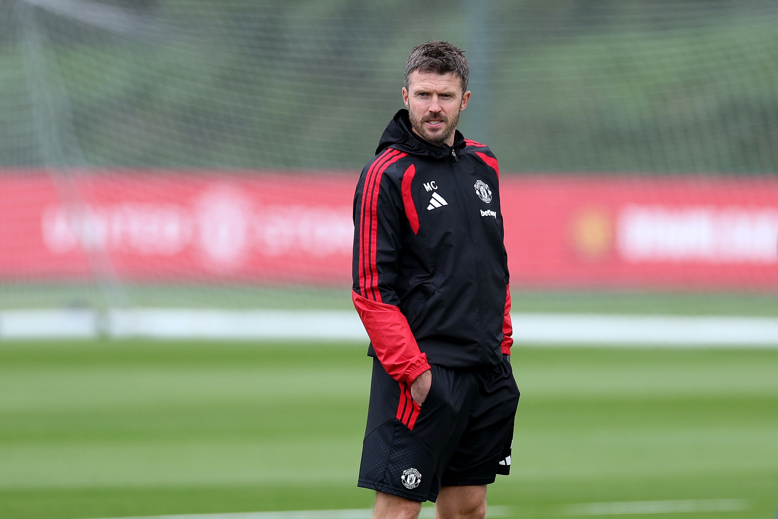 Michael Carrick on the training pitch