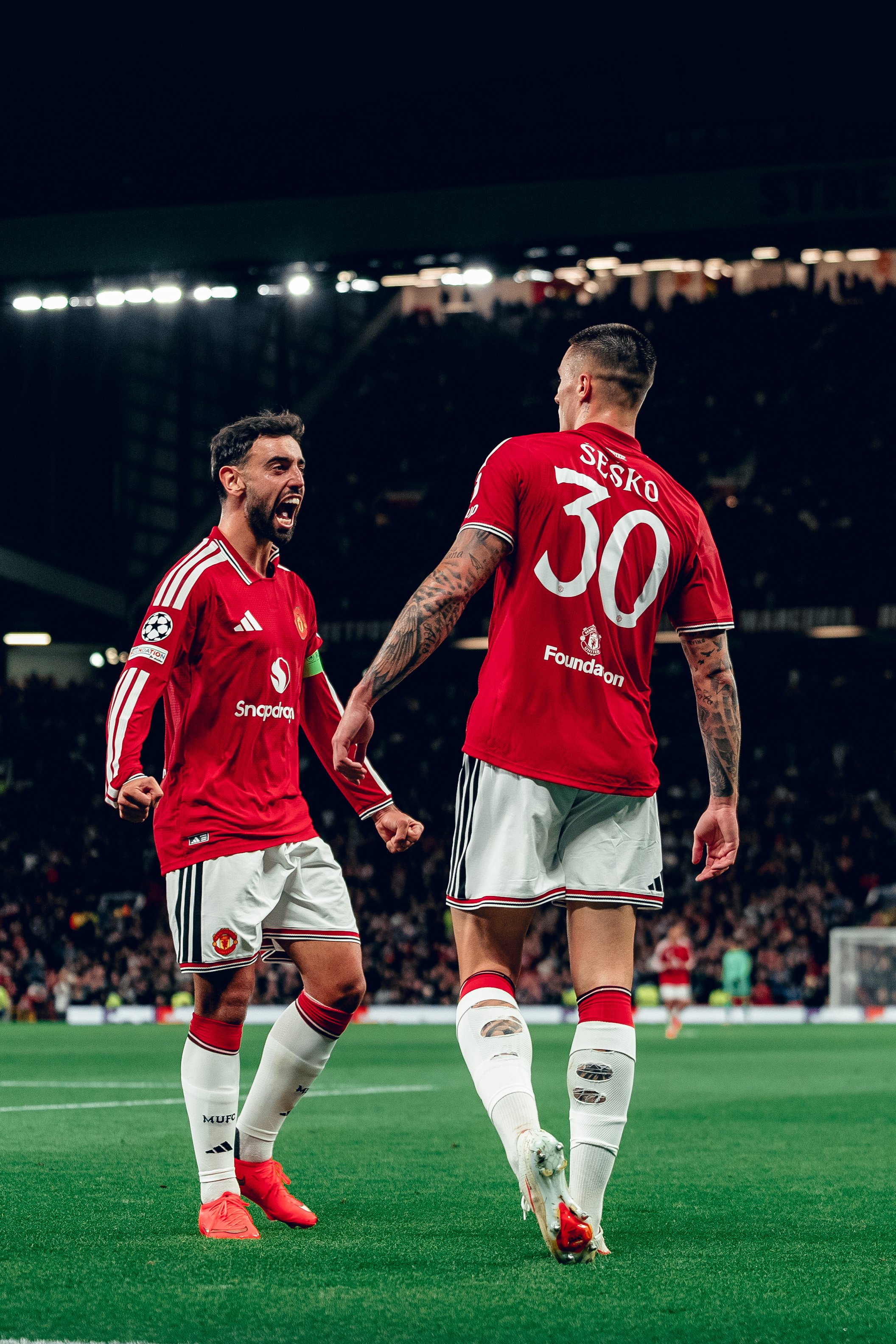 Bruno Fernandes and Benjamin Sesko