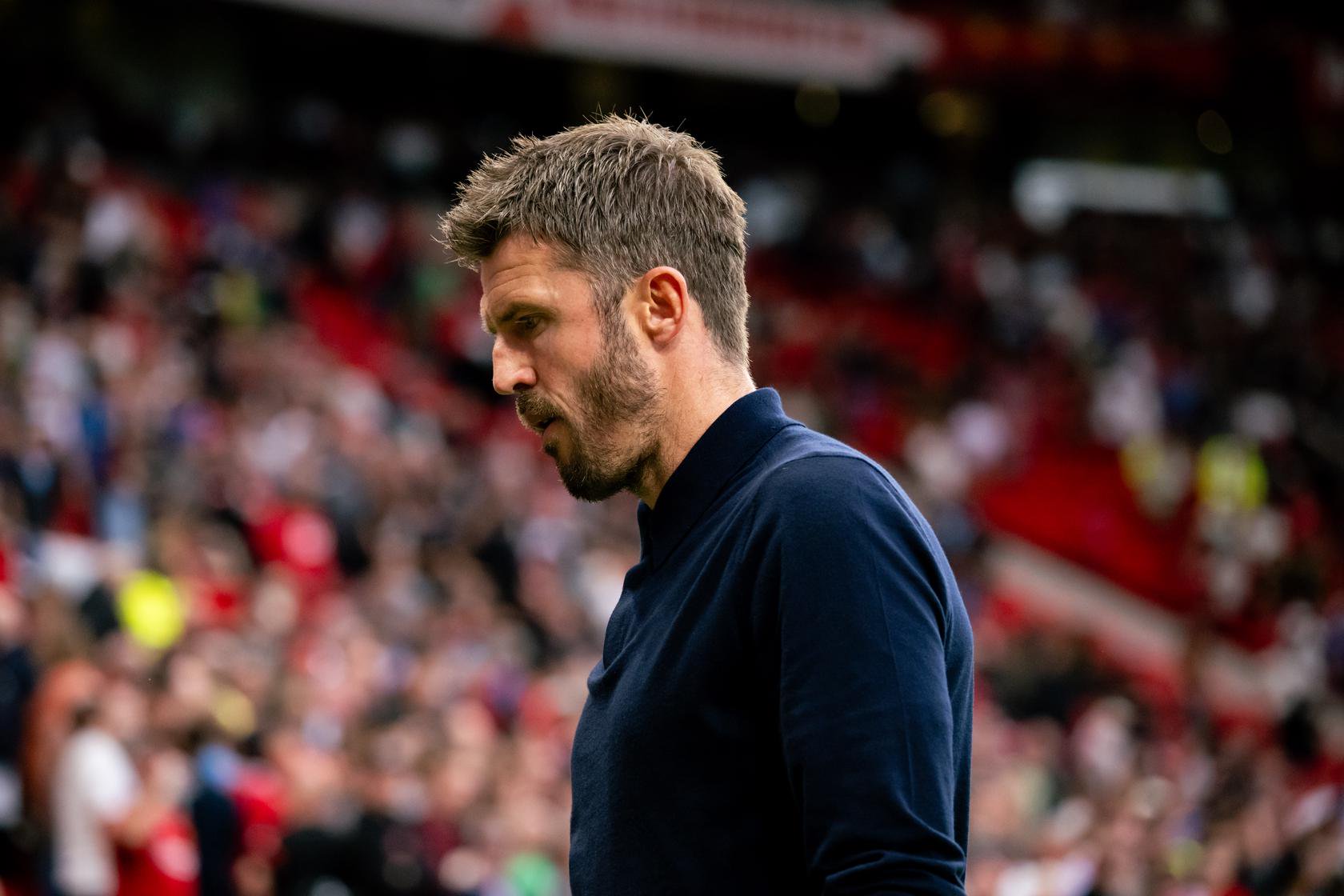 Michael Carrick side shot in dugout United v City