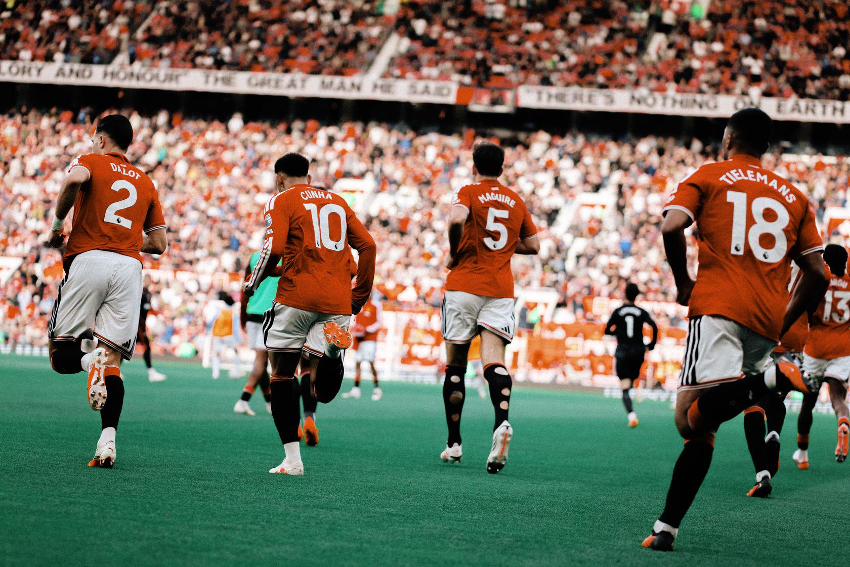 Man Utd players run out for derby | Josh Halling image