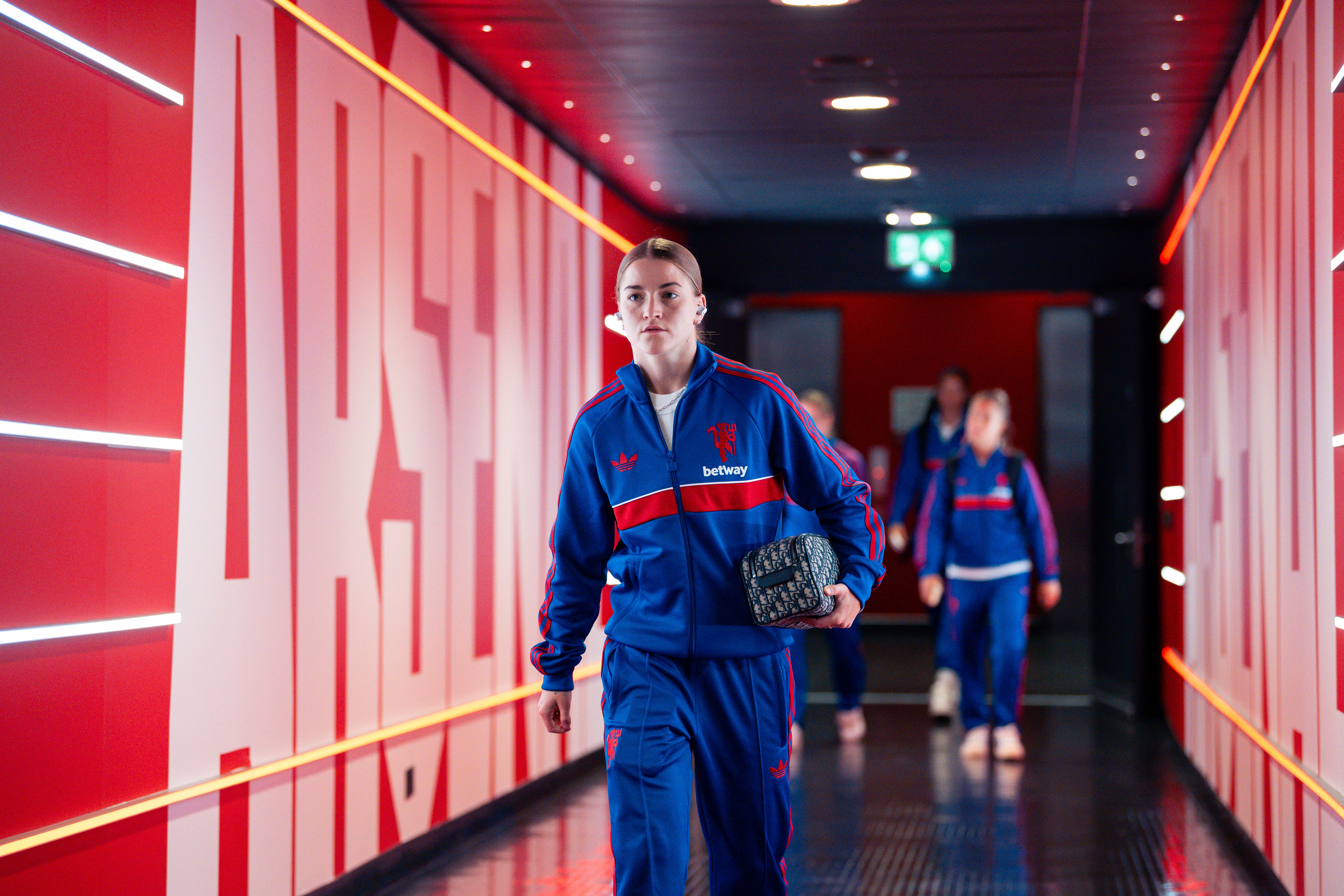 United Women arrive at the Emirates Stadium for Arsenal match