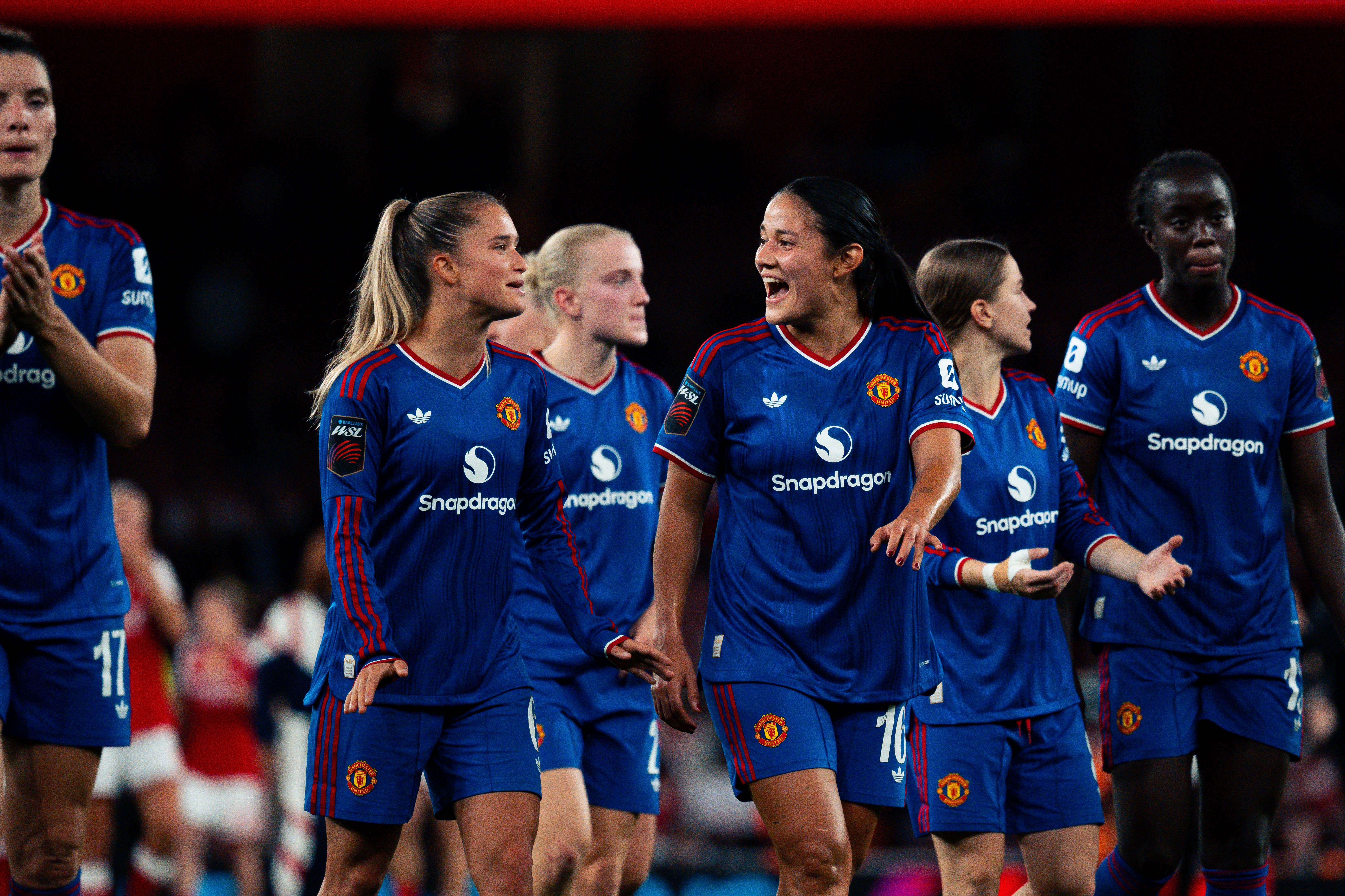 Andrea Medina and Rebeca Bernal at Emirates Stadium
