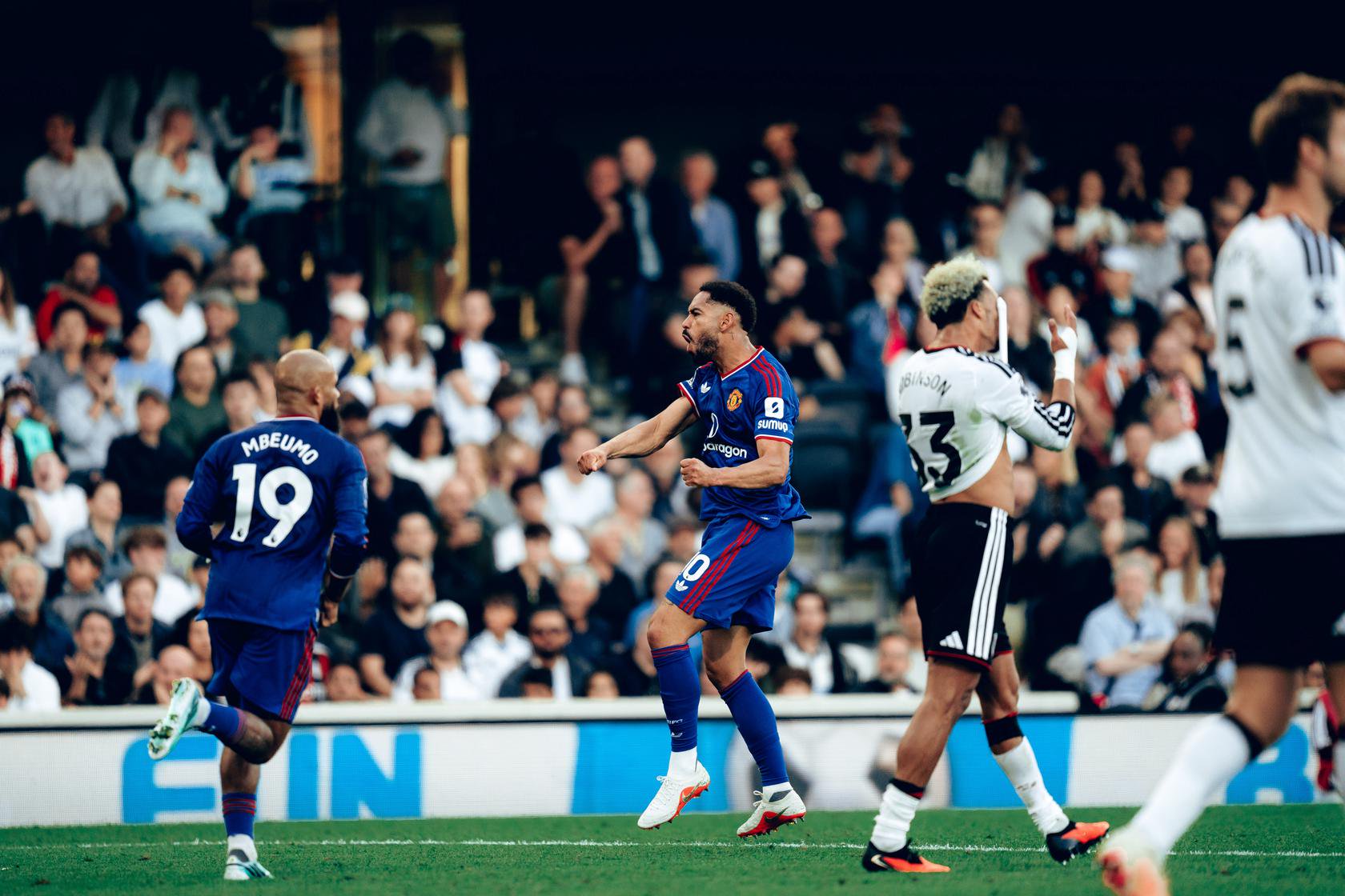 Matheus Cunha celebrates scoring v Fulham