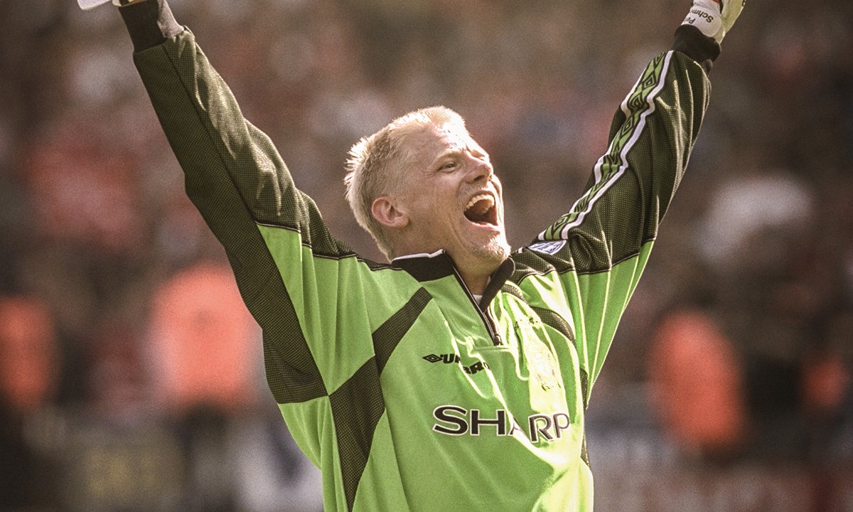 Schmeichel and defence reunited for Treble Reunion